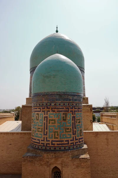 Šáh já-Zinda památník komplex, nekropole v Samarkandu, Uzbekistán. Seznam světového dědictví UNESCO — Stock fotografie