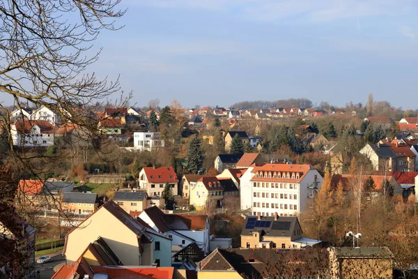 Colditz na Saxônia / Alemanha / Europa de cima, vista aérea — Fotografia de Stock