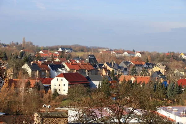 Colditz na Saxônia / Alemanha / Europa de cima, vista aérea — Fotografia de Stock
