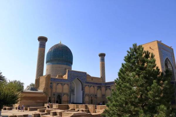 丝绸之路撒马尔罕Gur-e Amir陵墓 — 图库照片