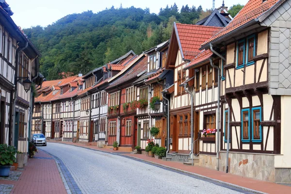 Fasady Stolberga w górach Harz w Niemczech — Zdjęcie stockowe