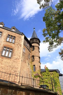 Wernigerode Şatosu Harz dağlarında, Almanya