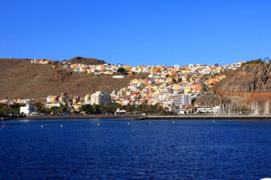 Liman ve kasaba San Sebastian - La Gomera Adası - İspanya Kanaryası