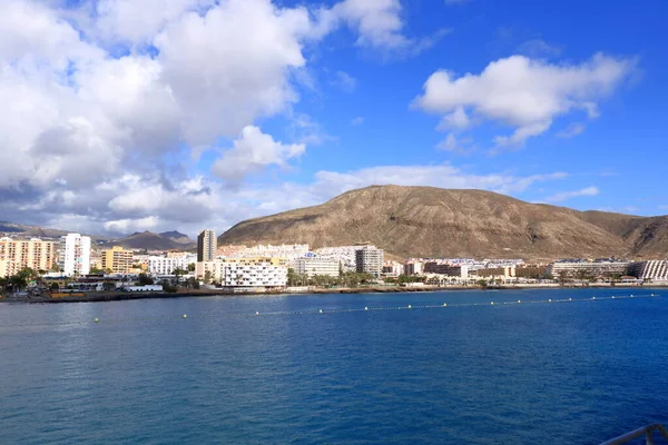 Januari 2020 Los Cristianos Tenerife Spanje Stad Haven Van Het — Stockfoto