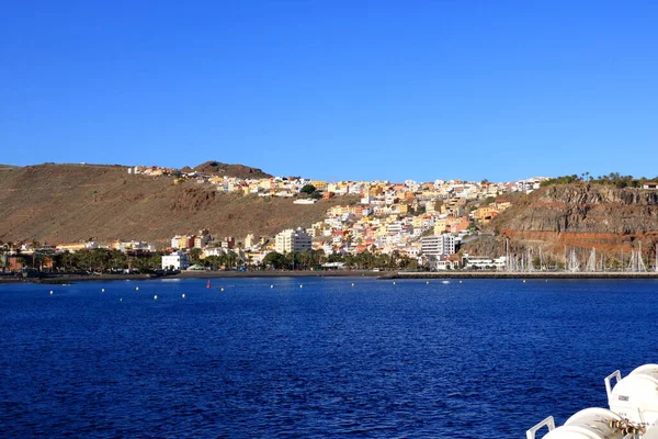 Přístav Město San Sebastian Ostrov Gomera Kanárek Španělsku — Stock fotografie