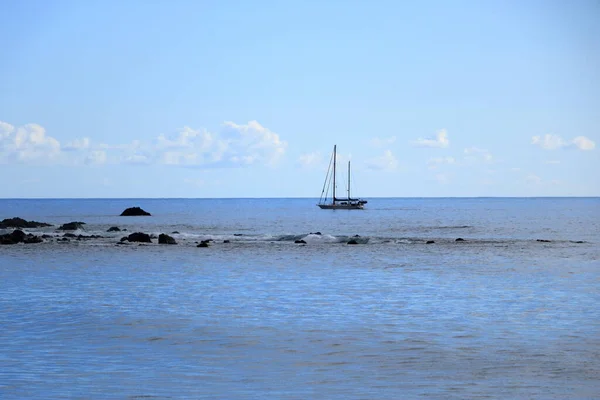 Sailboat Sea Evening Sunlight Luxury Summer Adventure — Stock Photo, Image