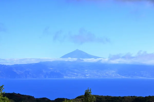 Άποψη Της Τενερίφη Και Teide Βουνό Από Gomera Mirador Abrante — Φωτογραφία Αρχείου