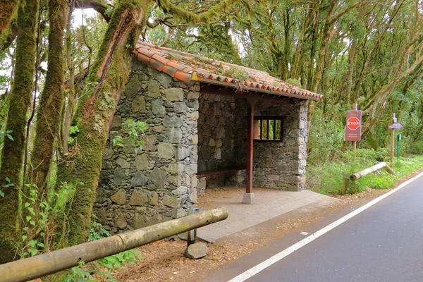 Parada Autobús Rural Piedra Gomera España — Foto de Stock