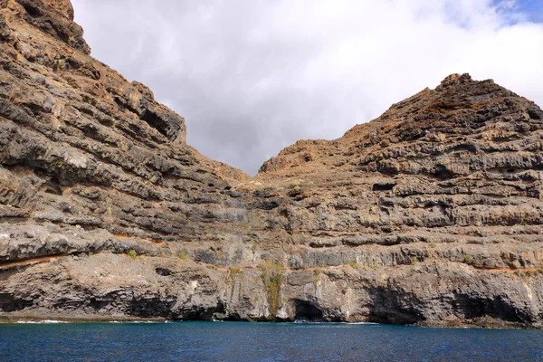 Rotsachtige Kliffen Aan Kust Aan Kust Van Gomera Eiland Canarische — Stockfoto