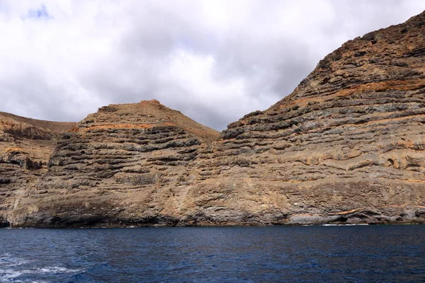 Rotsachtige Kliffen Aan Kust Aan Kust Van Gomera Eiland Canarische — Stockfoto