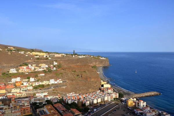 Vue Aérienne Sur Village Playa Santiago Gomera Îles Canaries — Photo