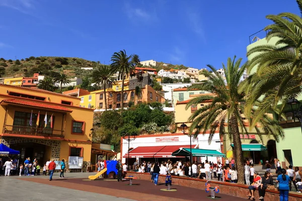 Januari 2020 Vallehermoso Gomera Canarische Eilanden Spanje Mensen Het Kleurrijke — Stockfoto