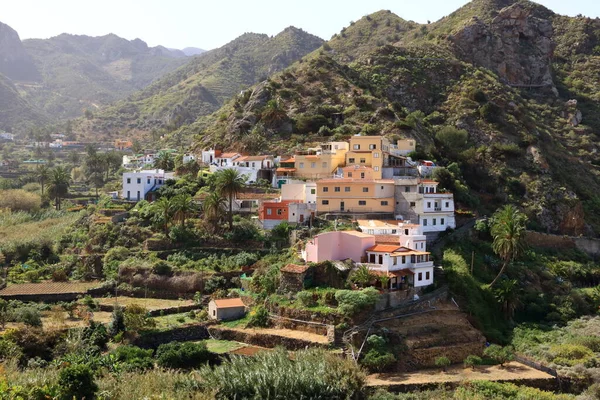 Case Colorate Vallehermoso Città Valle Sull Isola Gomera Isole Canarie — Foto Stock