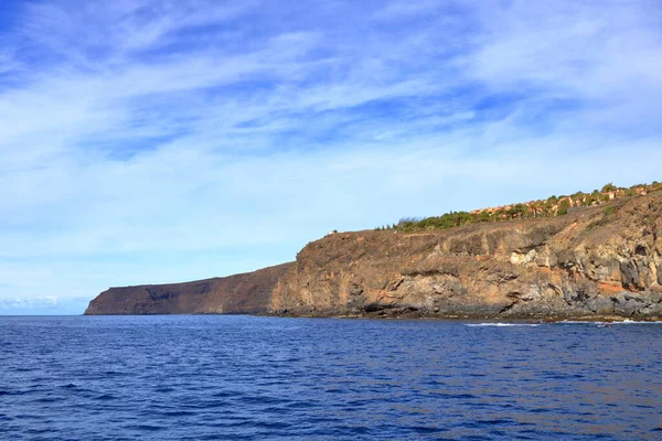 Rotsachtige Kliffen Aan Kust Aan Kust Van Gomera Eiland Canarische — Stockfoto