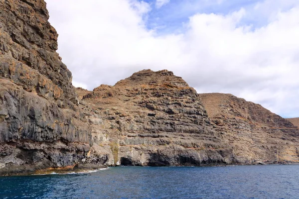 Rotsachtige Kliffen Aan Kust Aan Kust Van Gomera Eiland Canarische — Stockfoto