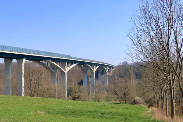 Autobahnbrücke Über Das Lockwitztal Bei Dresden Deutschland Europa — Stockfoto