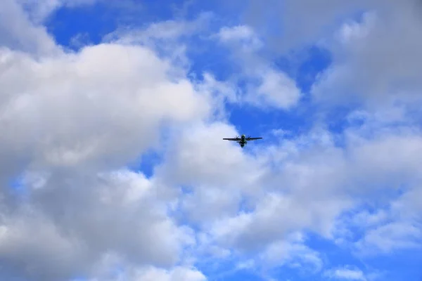 Januar 2020 Gomera Kanarische Inseln Spanien Flugzeug Fliegt Himmel Über — Stockfoto