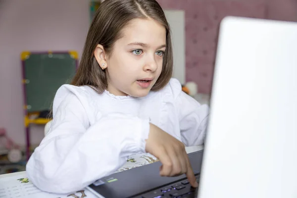 Educação Online Distância Fica Casa Covid Coronavírus Aprendizagem Casa Distanciamento — Fotografia de Stock