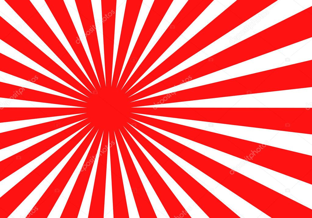 japanese sun flag vector illustration