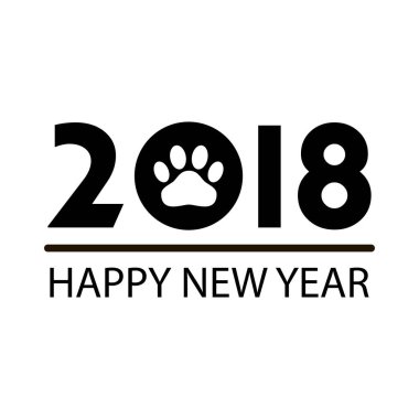 Mutlu yeni yıl 2018 köpek çene yeni yıl