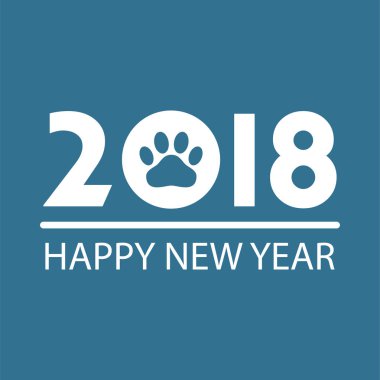 Mutlu yeni yıl 2018 köpek çene yeni yıl