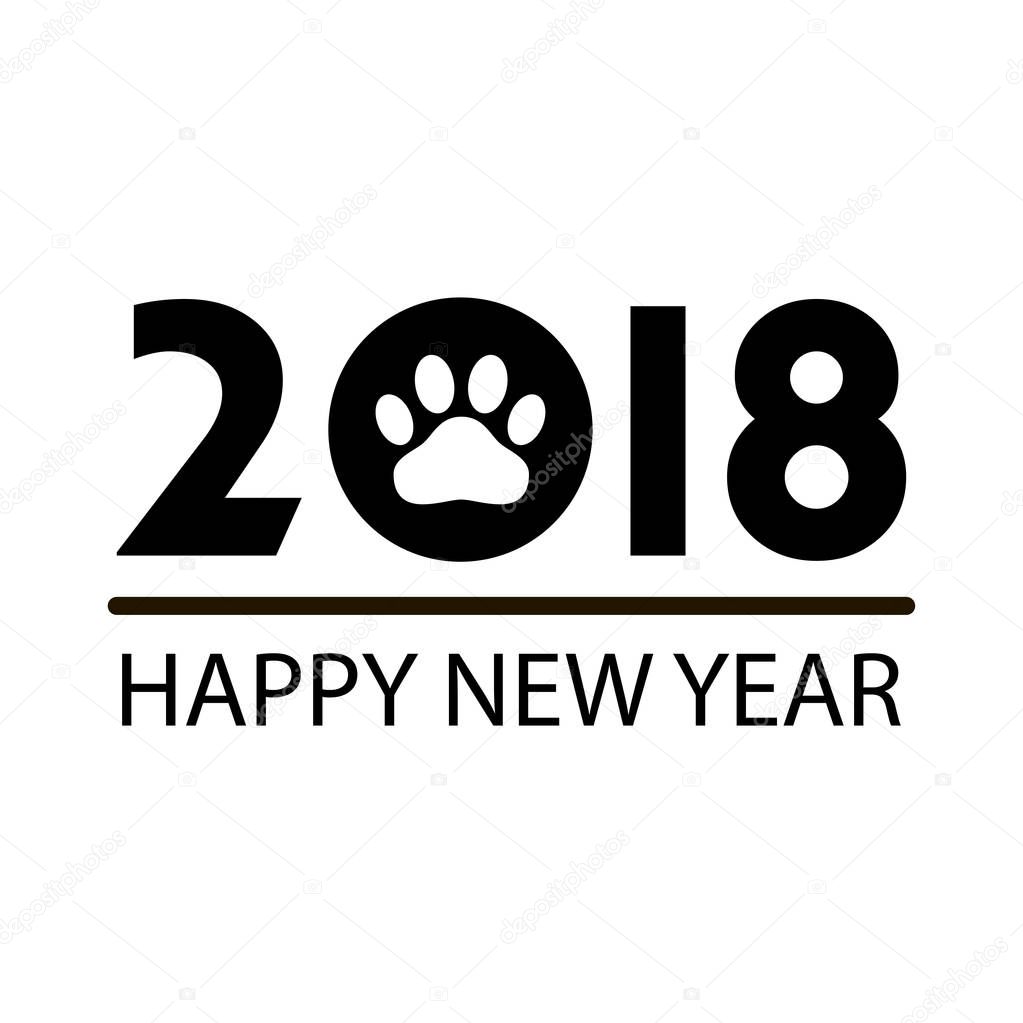 Happy New Year 2018 dog chines new year