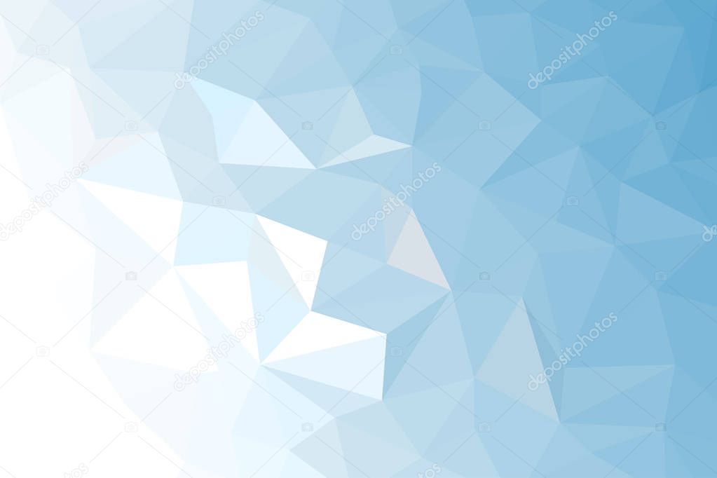 Blue White Light Polygonal Mosaic Background,