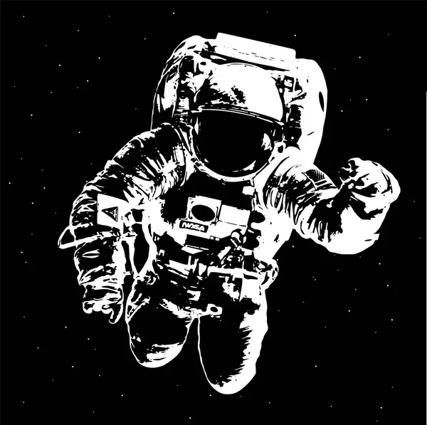 Astronauta w kosmosie. Elementy tego obrazu dostarczone przez NASA — Wektor stockowy