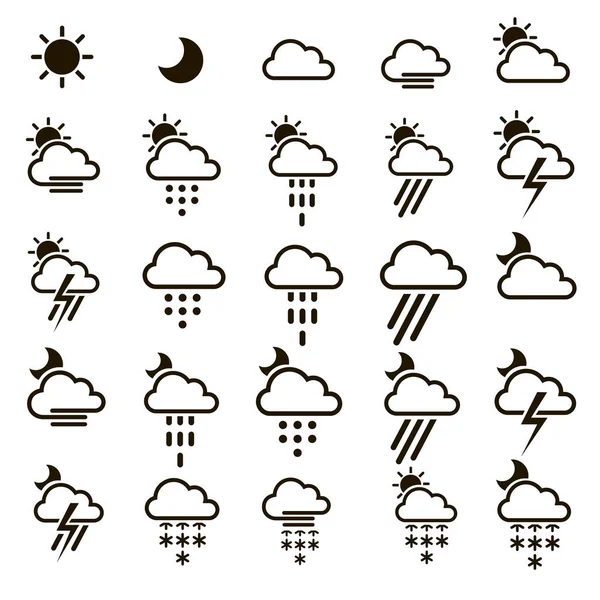 Wetter-Ikonen setzen — Stockvektor