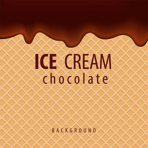 Fondo vectorial de helado de chocolate — Vector de stock