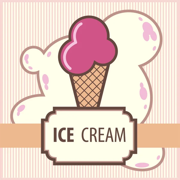 Cartaz de sorvete vetorial —  Vetores de Stock