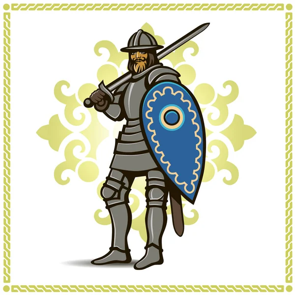 Vektor Ritter mit Schwert — Stockvektor