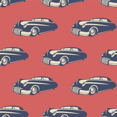 Eski model araba ile desen