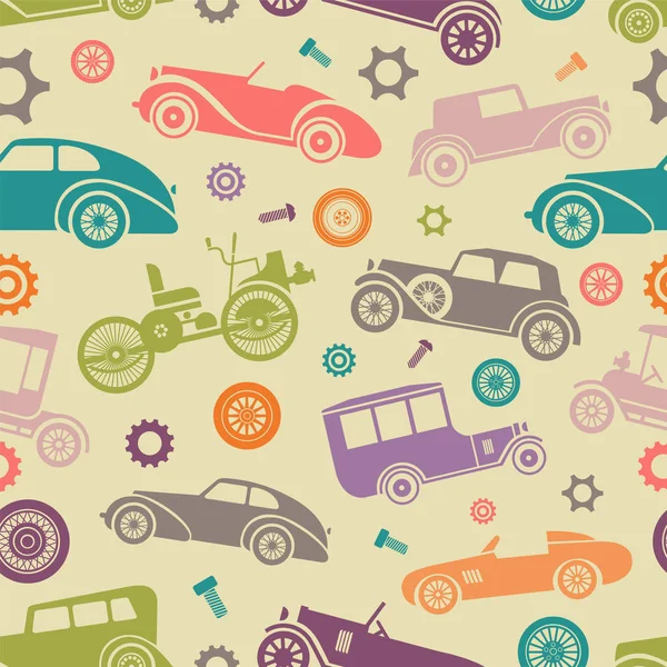 Patrón de coches antiguos — Archivo Imágenes Vectoriales