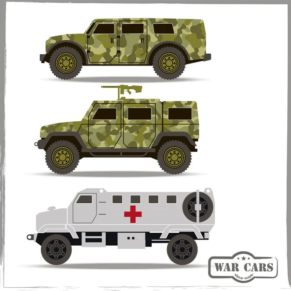 Vektör askeri arabalar