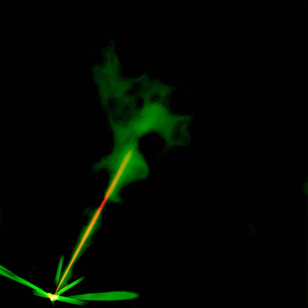 Laser jaune avec brume verte — Image vectorielle