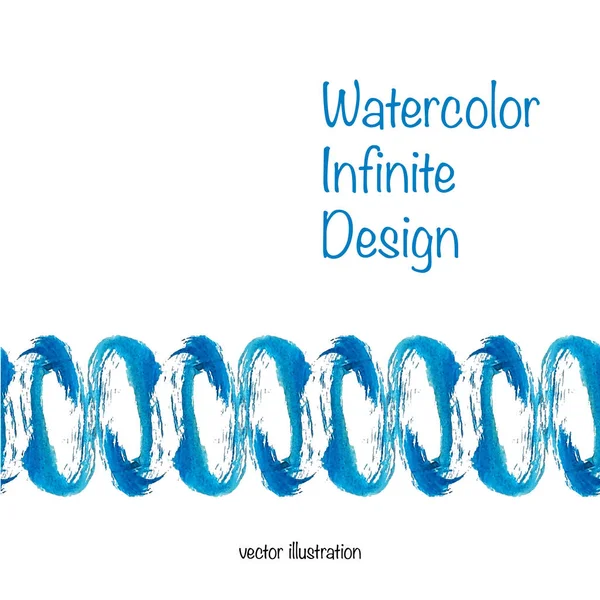 Diseño infinito acuarela — Vector de stock