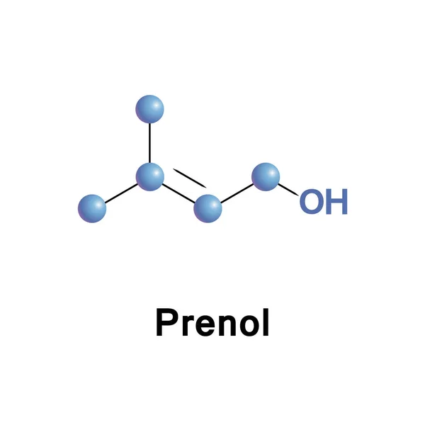 Alcohol natural prenol — Vector de stock