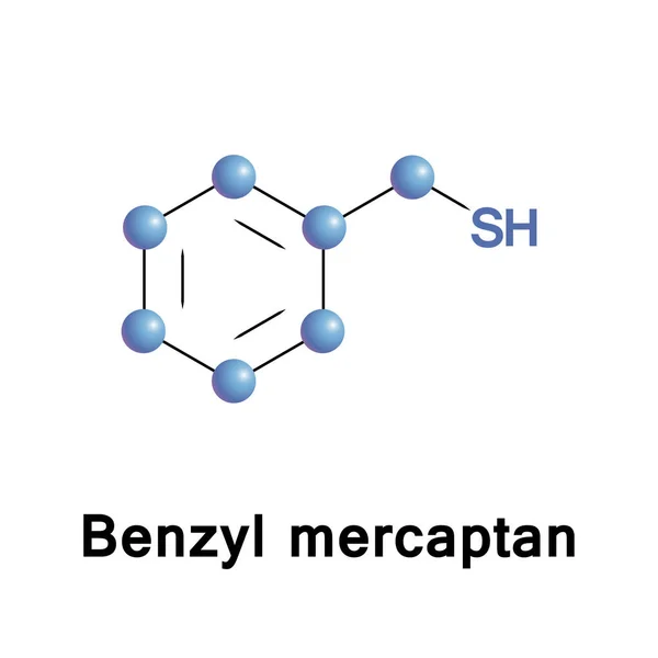 Benzyl mercaptan organosulfur — Stock Vector