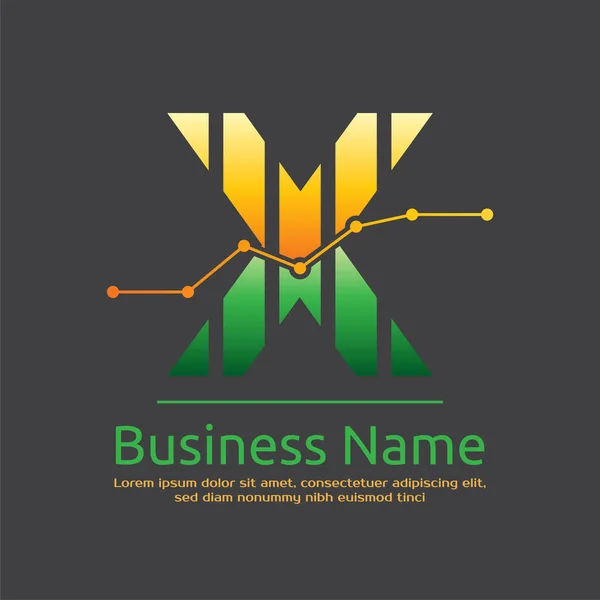 Wzór Logo Rachunkowości Dla Biznesu Finansowego Lub Księgowego Literą Alfabetyczną — Wektor stockowy