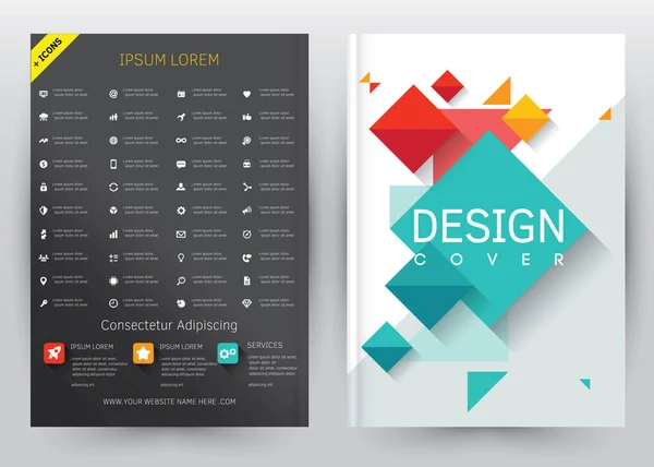 Kapak tasarım vektör şablonu ayarla broşür, faaliyet raporu, dergi, afiş, Kurumsal Tanıtım, Portföy, el ilanı, afiş, Web sitesi. 