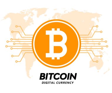 Altın bitcoin dijital para 