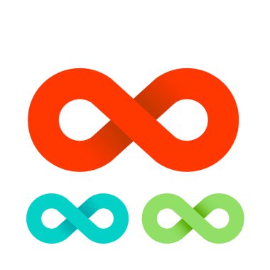 Sonsuzluk işareti illüstrasyon vektör