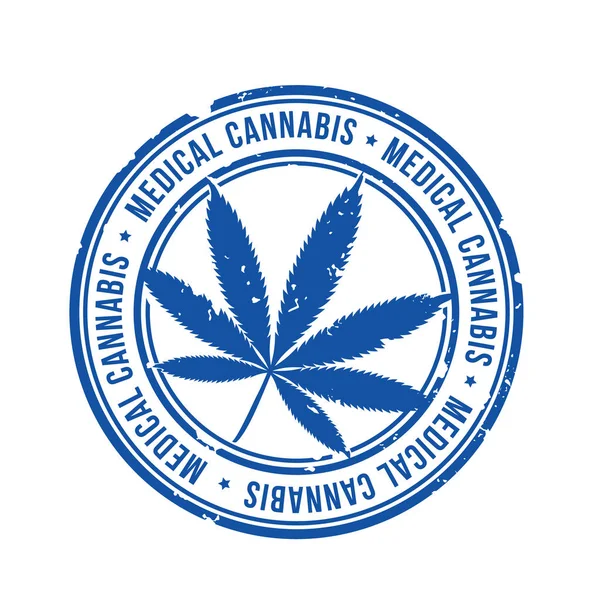 Vecteur de timbre de cannabis médical — Image vectorielle