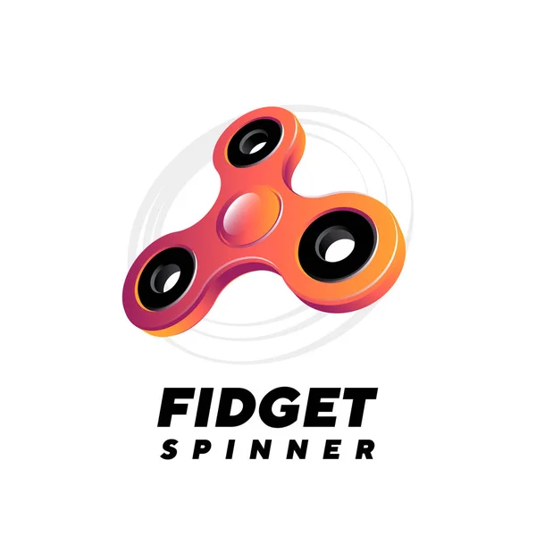 Fidget spinnare på vit bakgrund — Stock vektor