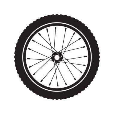 bisiklet tekerleği beyaz arkaplanda izole edildi