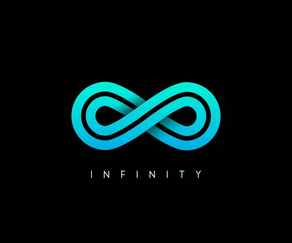 siyah zemin üzerine mavi sonsuzluk işareti 