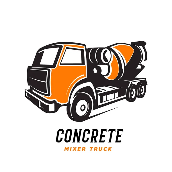 Concrete mixer camion isolato su sfondo bianco . — Vettoriale Stock