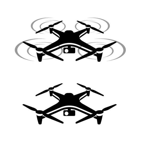 Drone quadrocopter logo şablonu