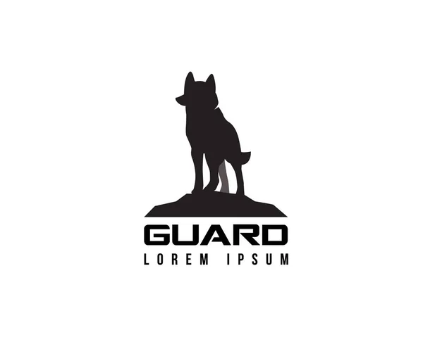 Szablon logo psa bezpieczne straży — Wektor stockowy